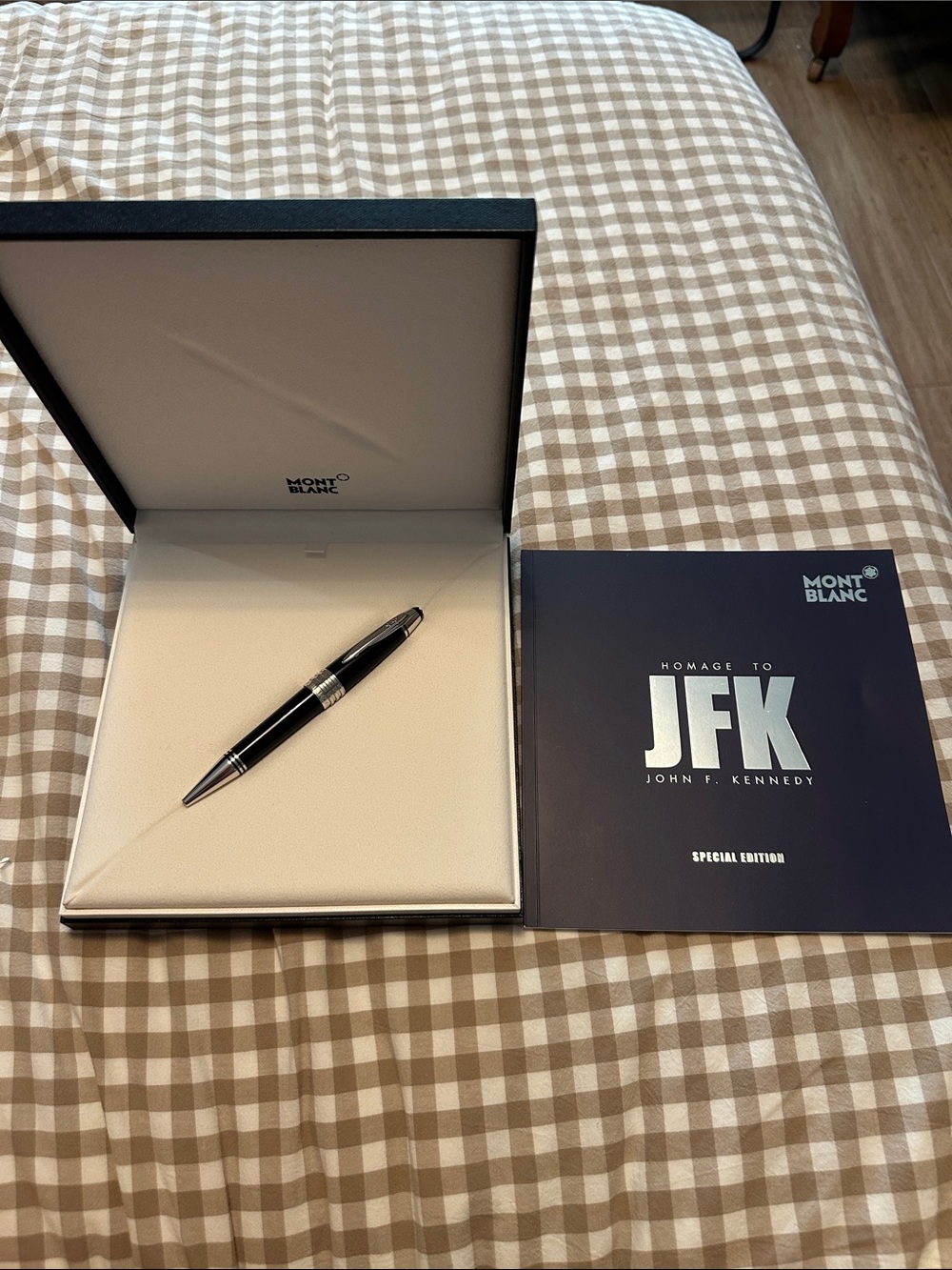 Montblanc Black and Silver JFK Special Edition Ballpoint Pen